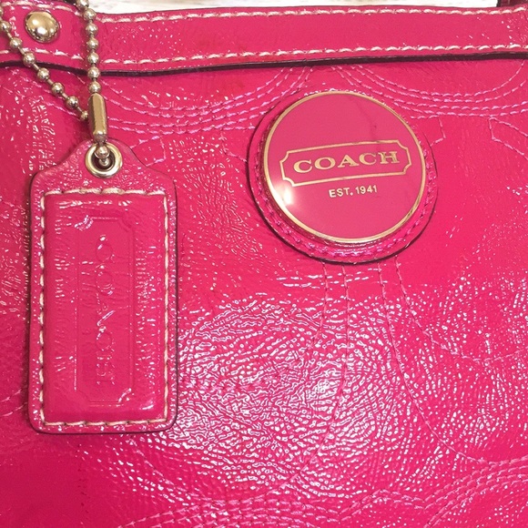 Coach Raspberry Patent Leather Sachet - Picture 10 of 16